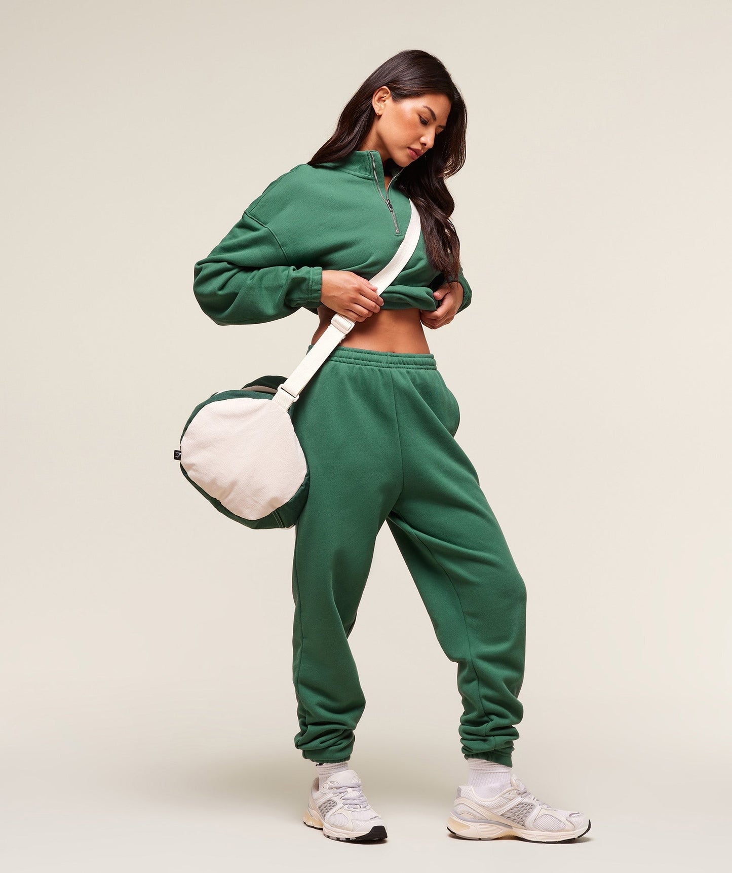 Gymshark Rest Day Sweats 2.0 1/4 Zip Pullover - Lift Green