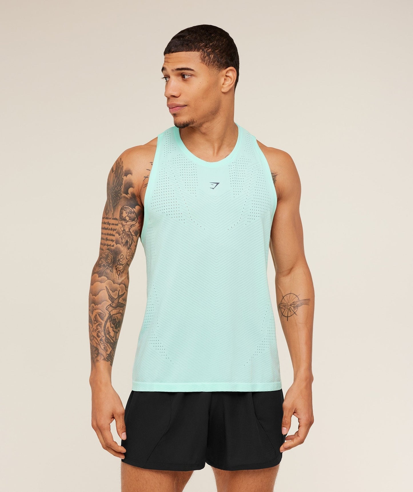 Gymshark Seamless Running Tank - Pop Turquoise
