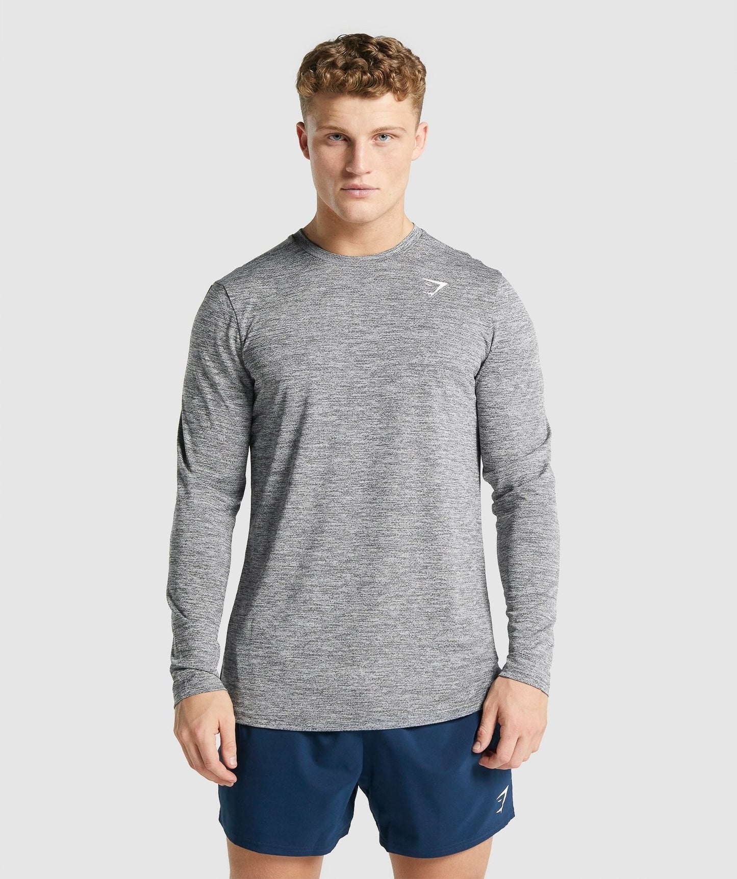 Gymshark Arrival Marl Long Sleeve T-Shirt - Charcoal Marl
