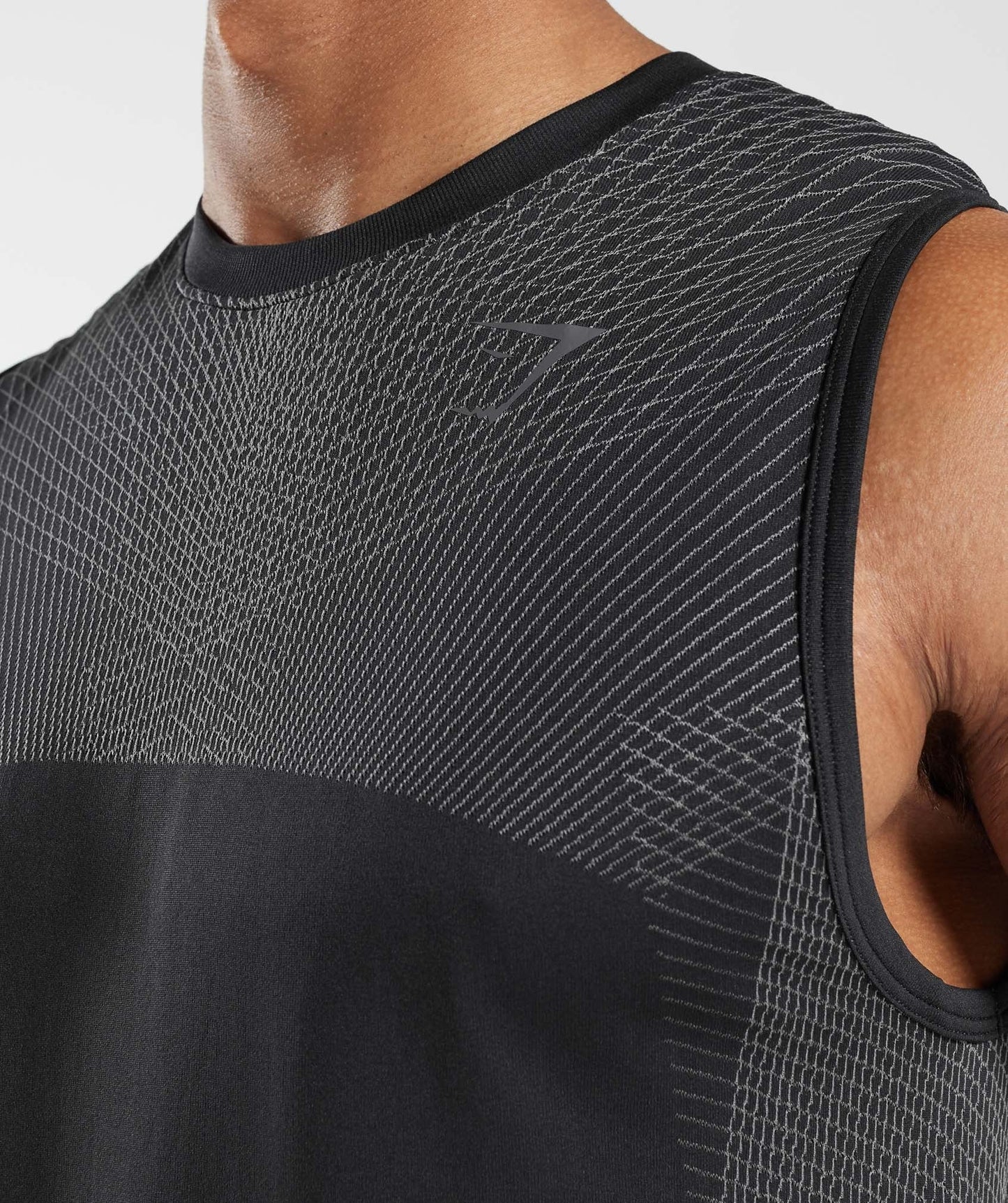 Gymshark Apex Seamless Tank - Black/Silhouette Grey