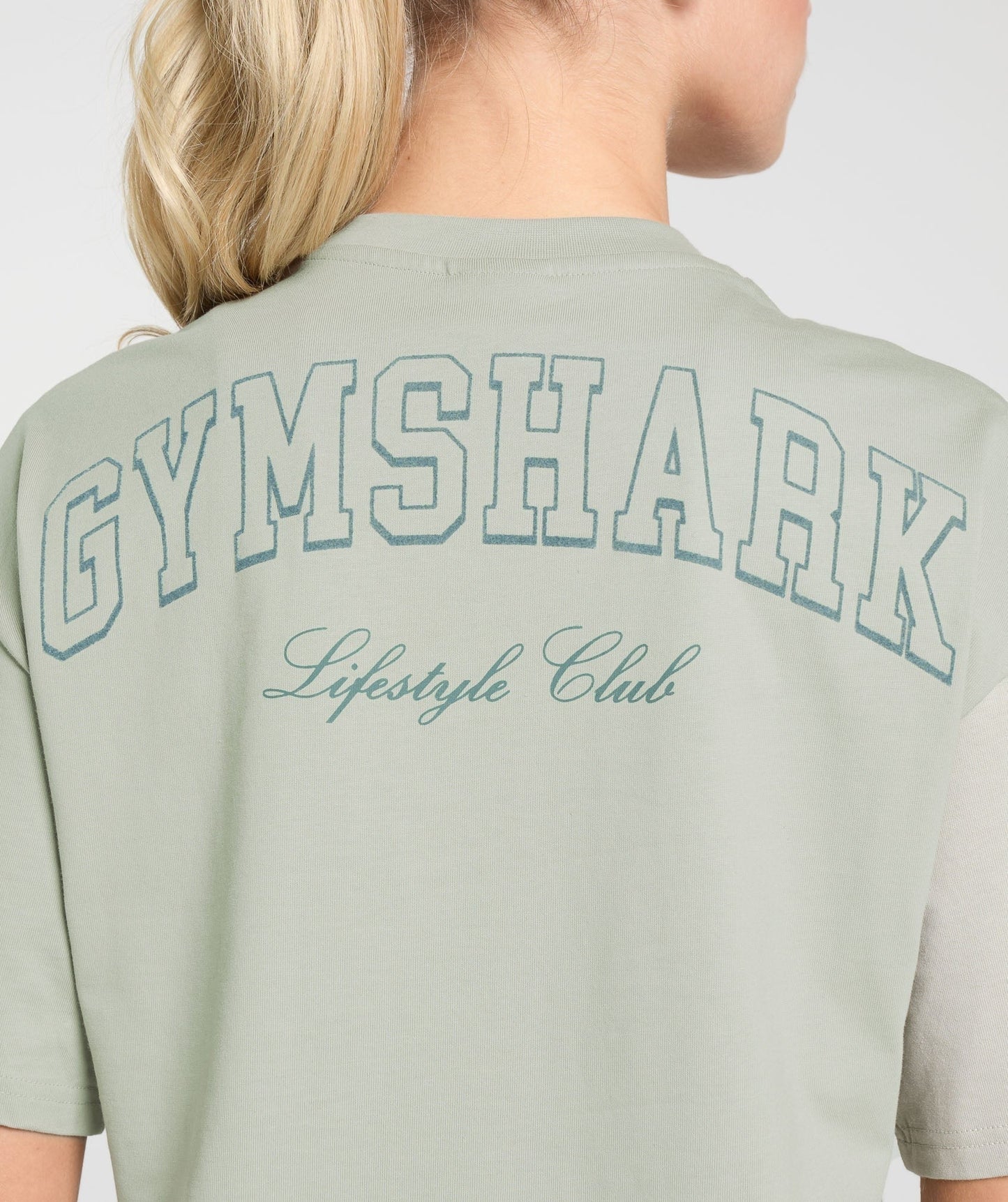Gymshark Collegiate Oversized T-Shirt - Stone Grey