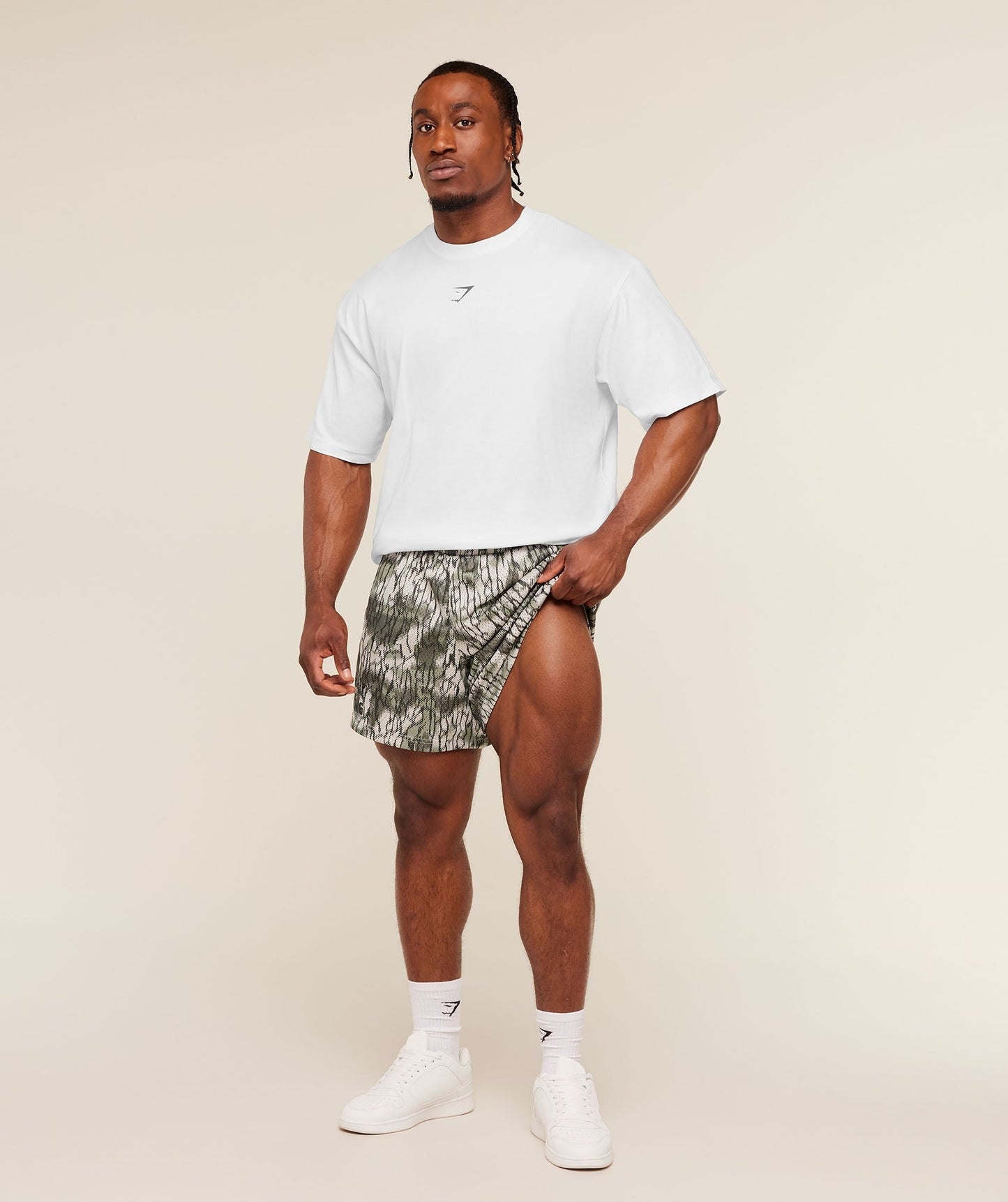 Gymshark Lifting Mesh 5" Shorts - Pebble Grey