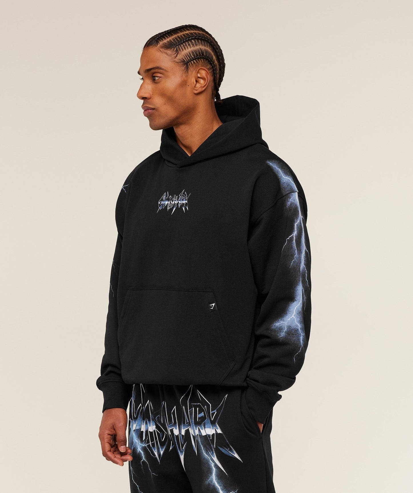 Gymshark Eagle Band Style Graphic Hoodie - GS Black