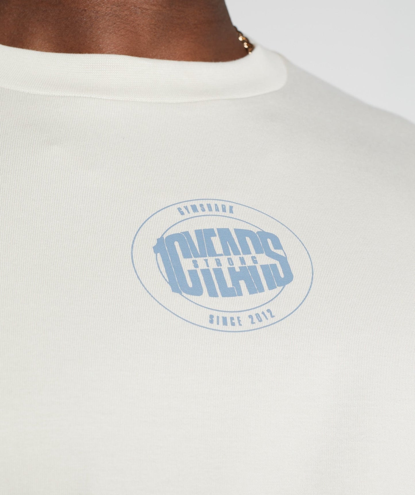 Gymshark GS10 Year Oversized T-Shirt - Chalky Grey