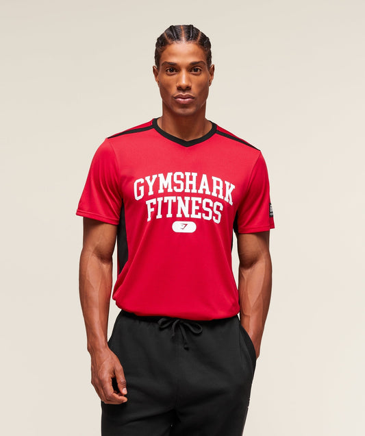 Gymshark Campus Tech T-Shirt - Conditioning Red