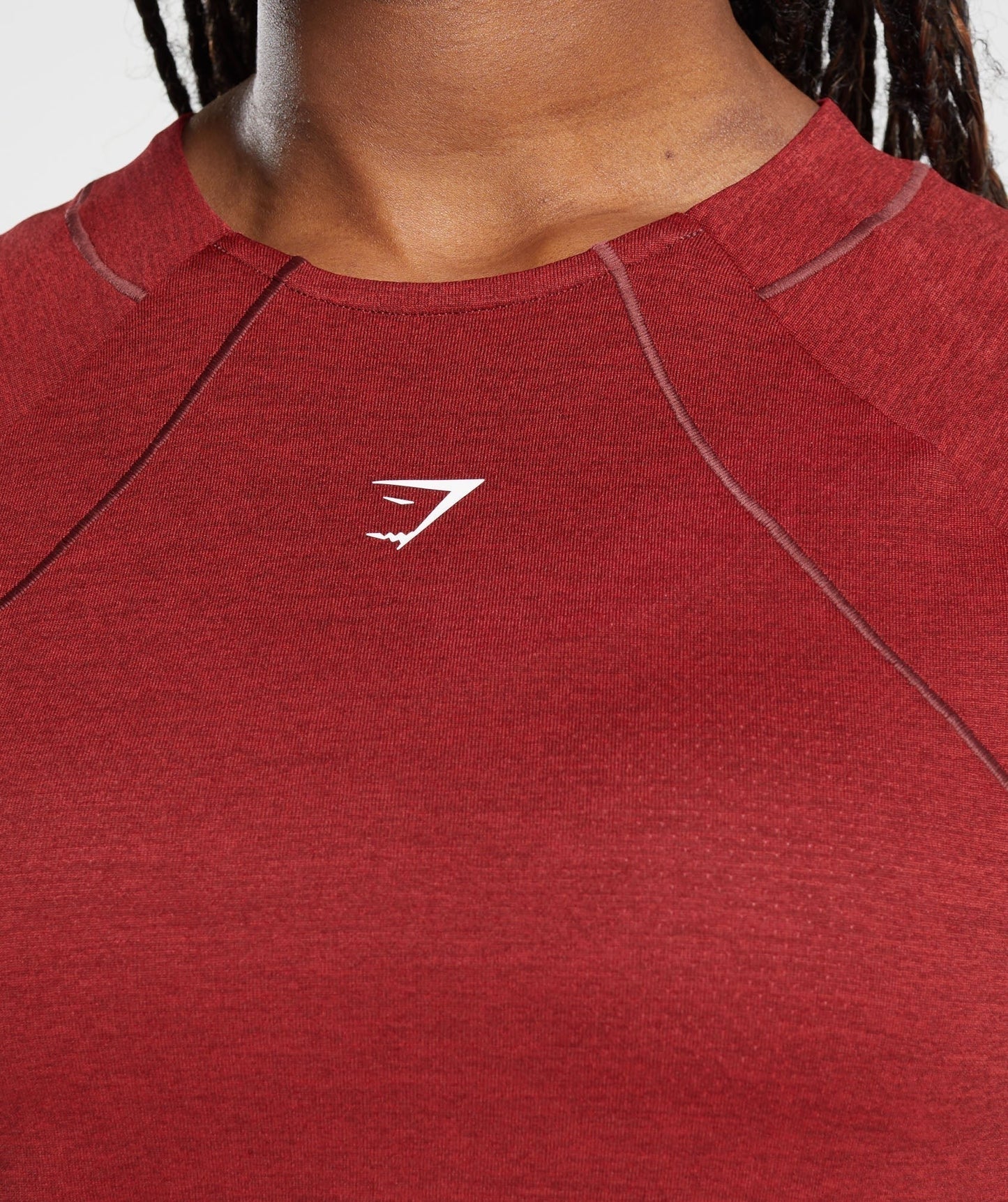 Gymshark Running T-Shirt - Washed Burgundy/Velvet Red