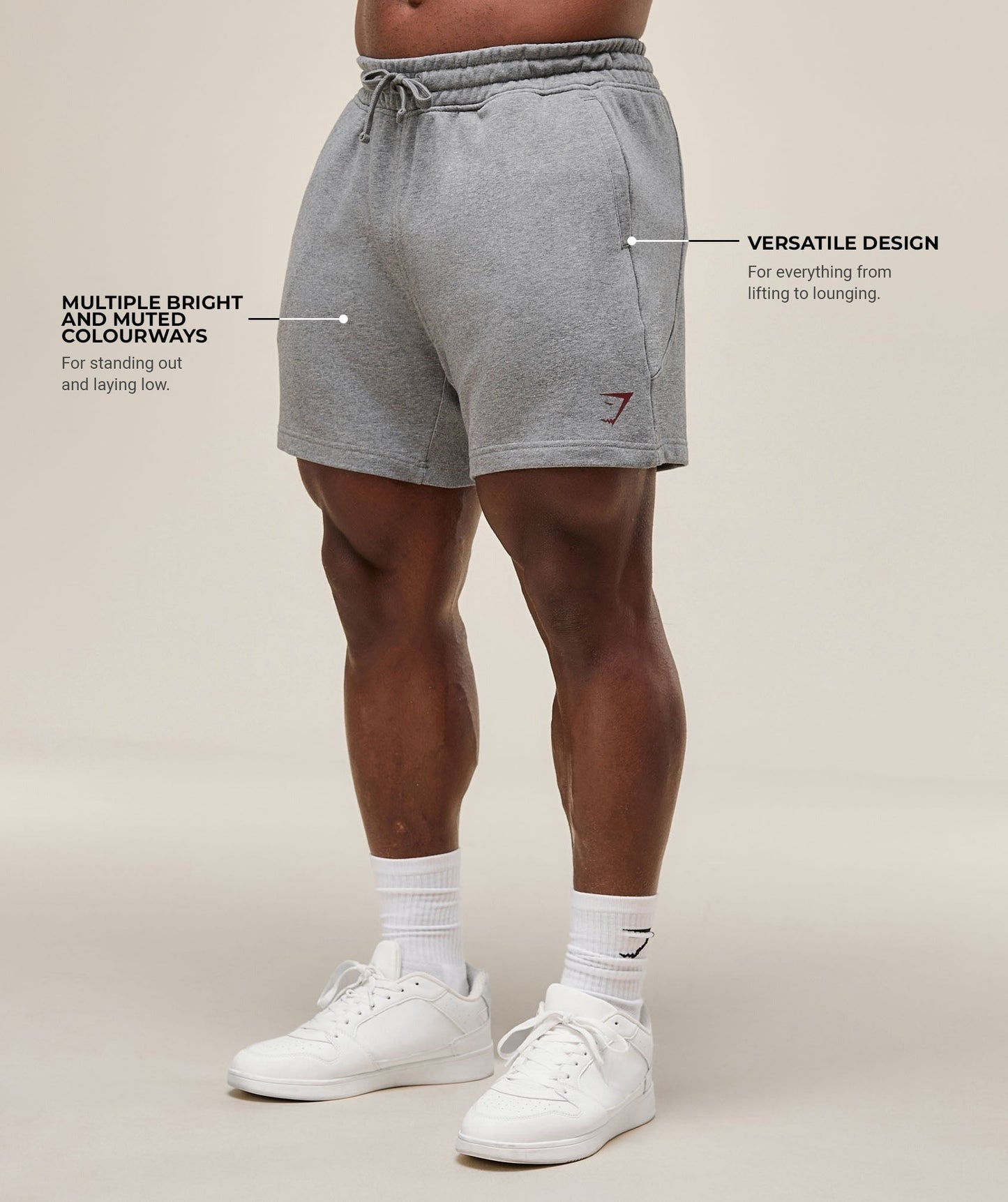 Gymshark Power 5" Shorts - Charcoal Core Marl
