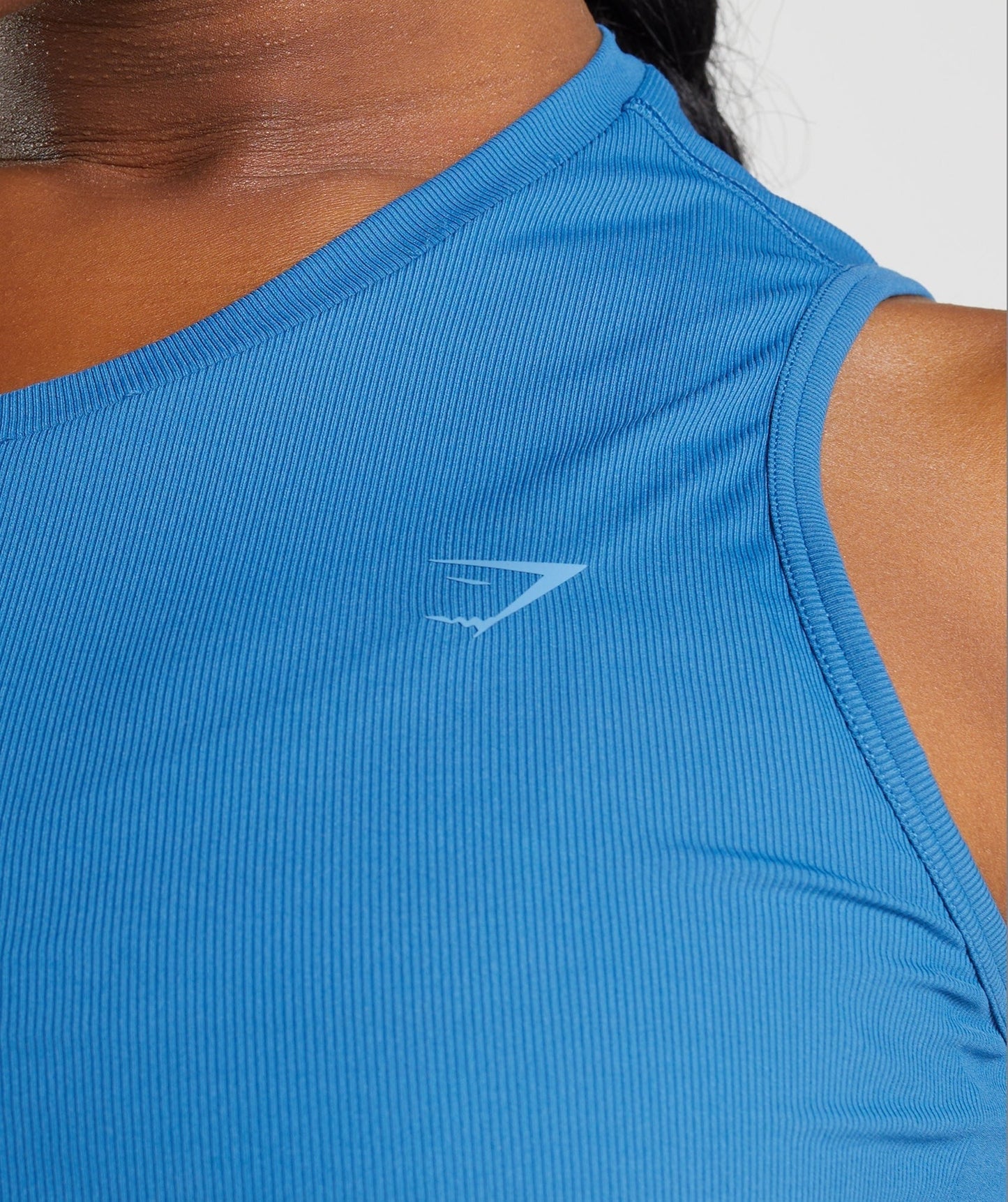 Gymshark Elevate Asymmetric Tank - Lakeside Blue