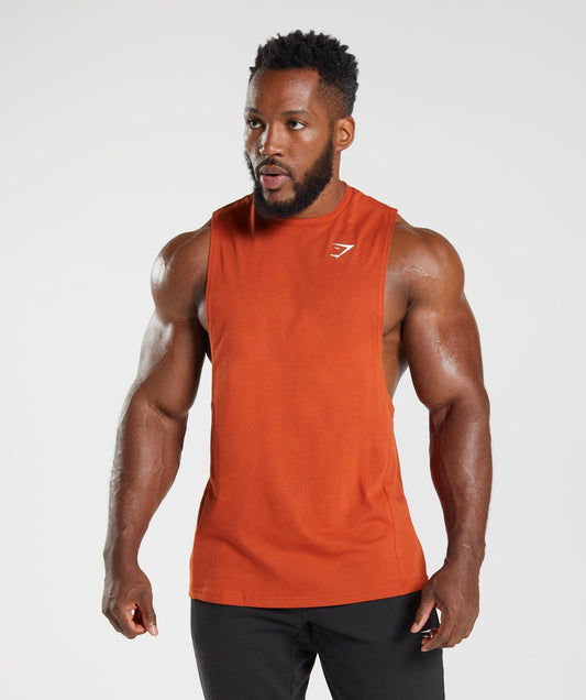Gymshark React Drop Arm Tank - Cayenne Red