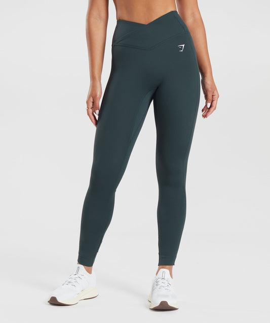 Gymshark Crossover Leggings - Darkest Teal
