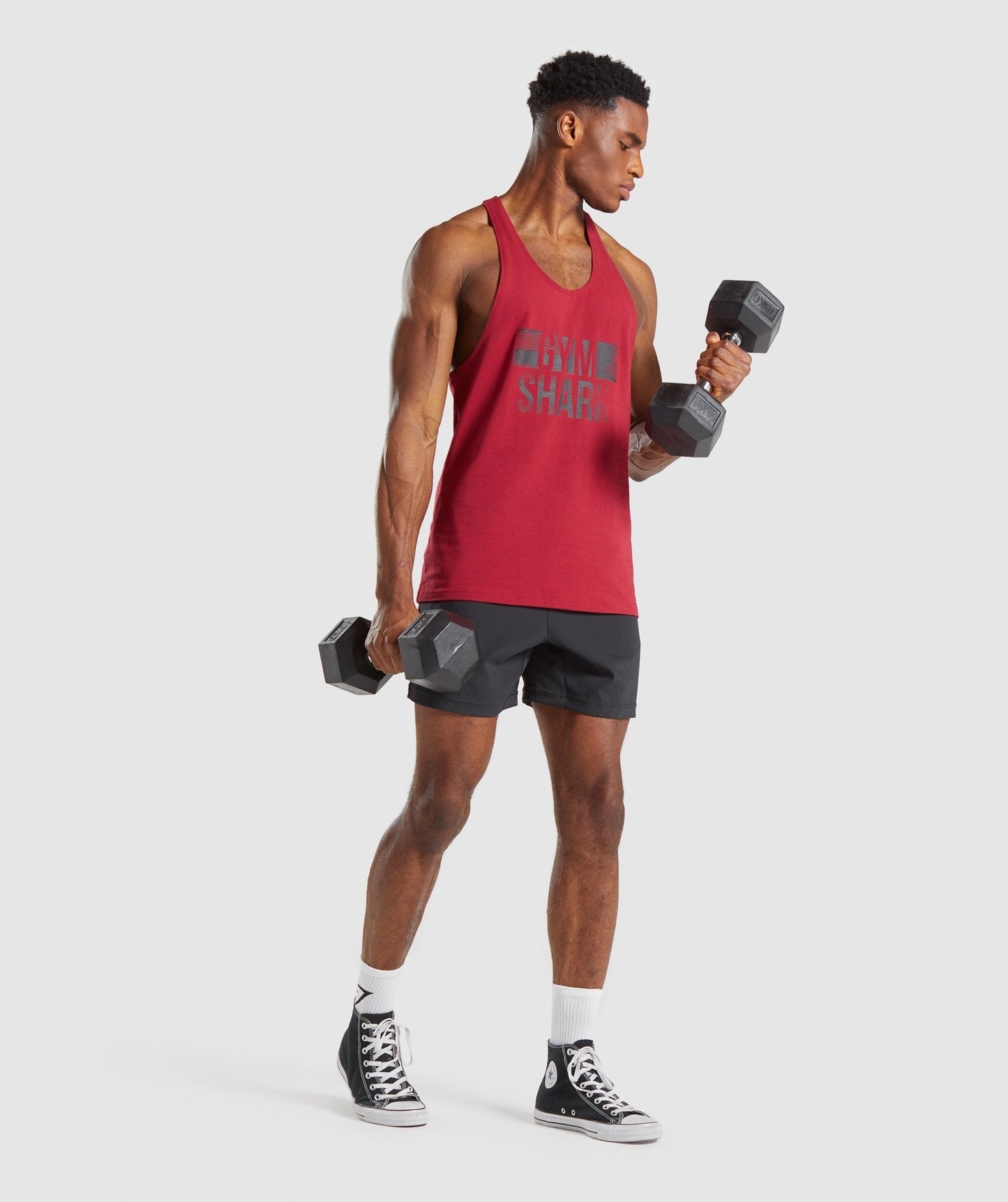 Gymshark Logo Strip Stringer - Burgundy