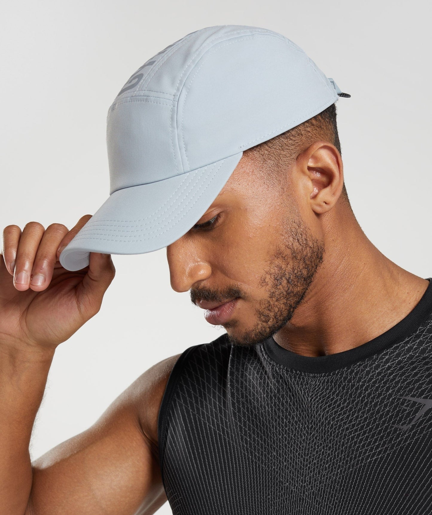 Gymshark Logo 5 Panel Cap - River Stone Grey