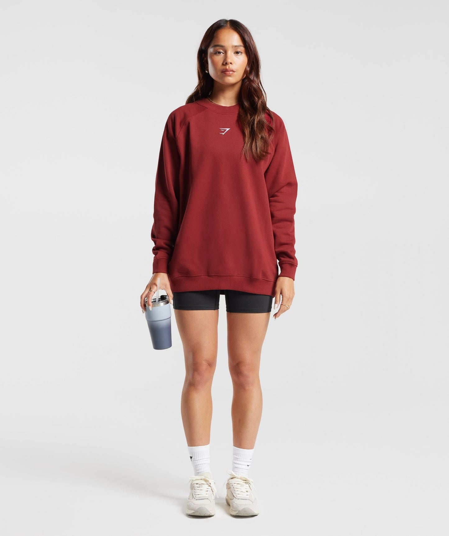 Gymshark Training Oversized Fleece Sweatshirt - Spiced Red