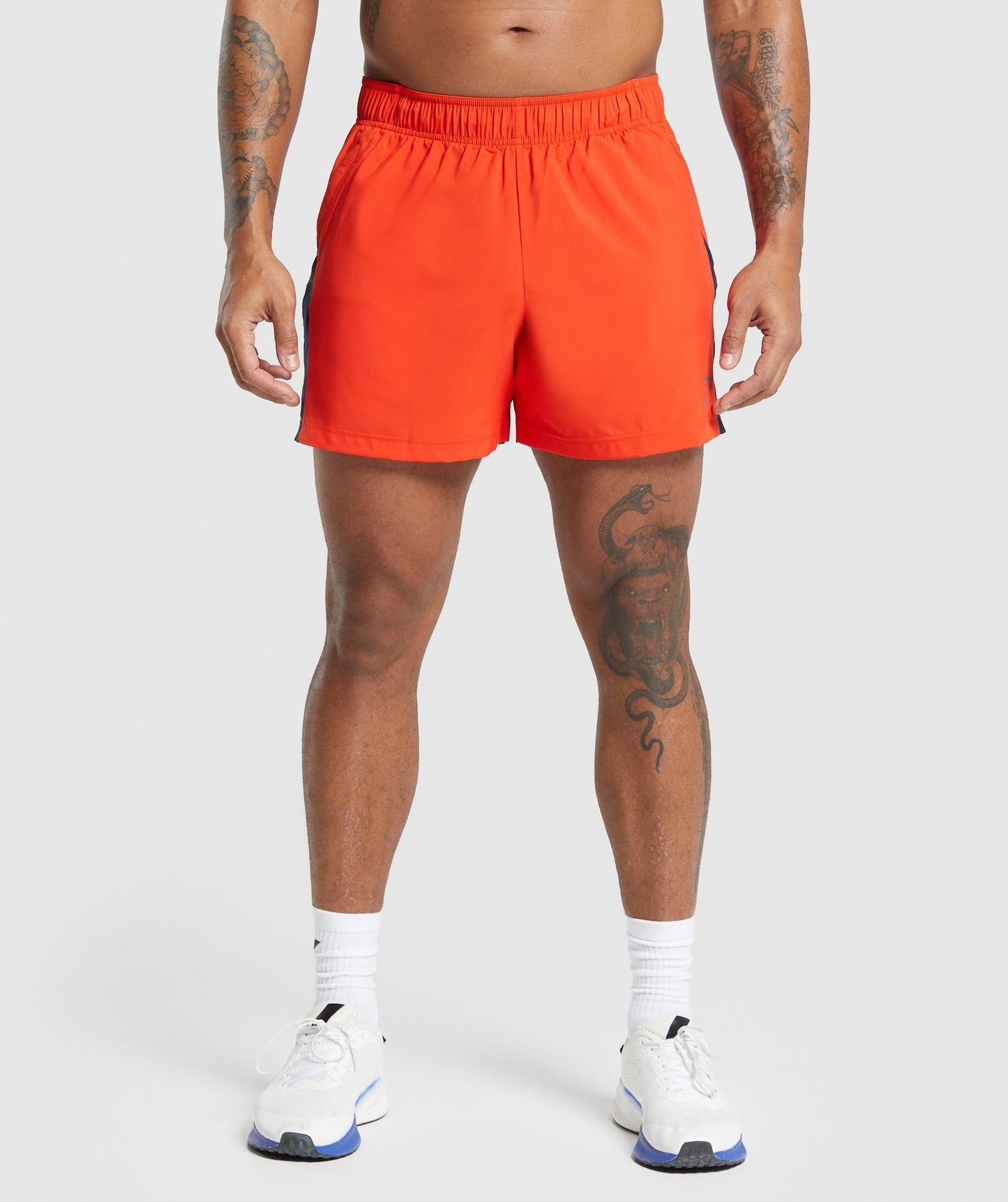 Gymshark Sport 5" Shorts - Electric Orange/Navy