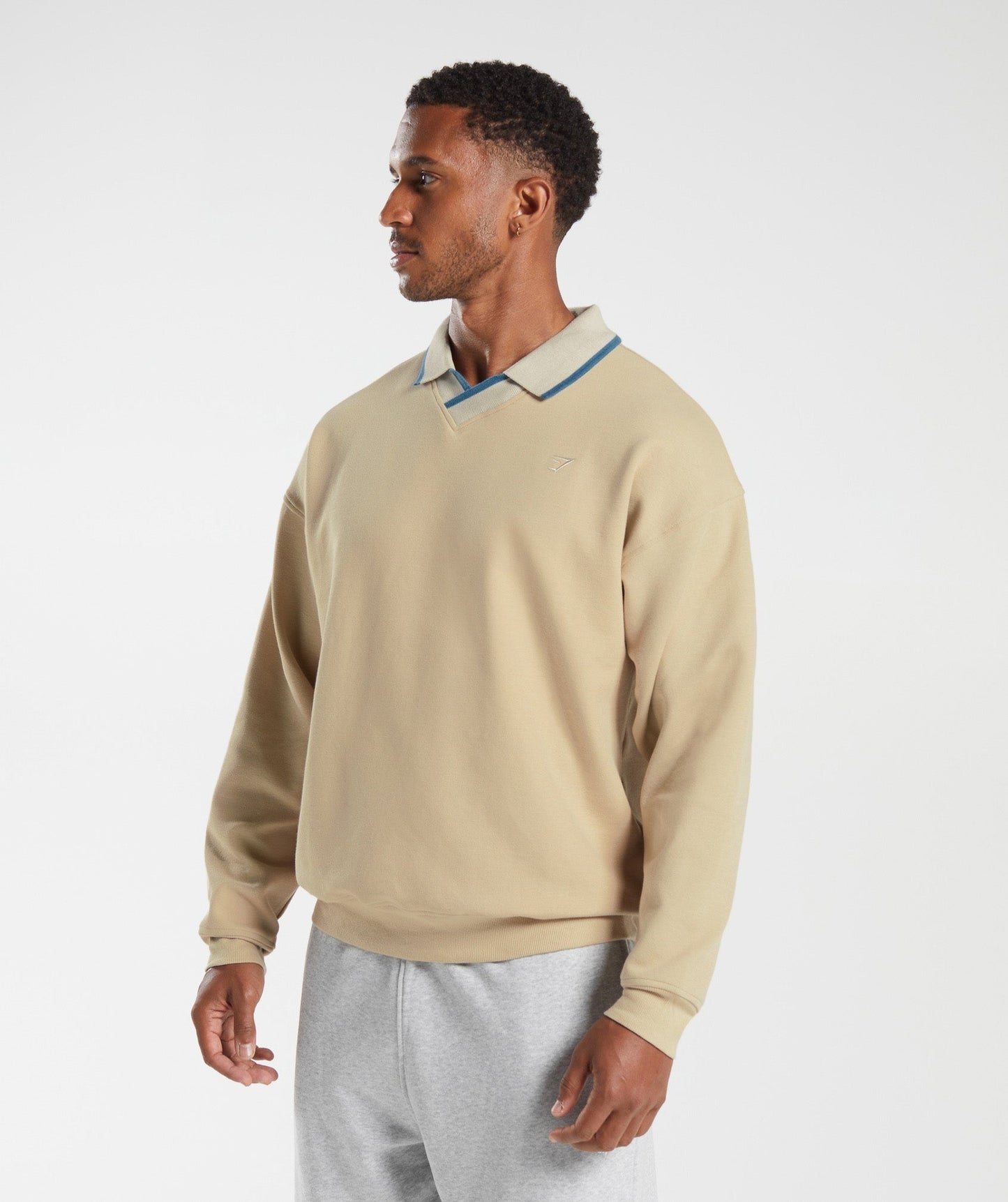 Gymshark Rest Day Street Polo Pullover - Desert Beige