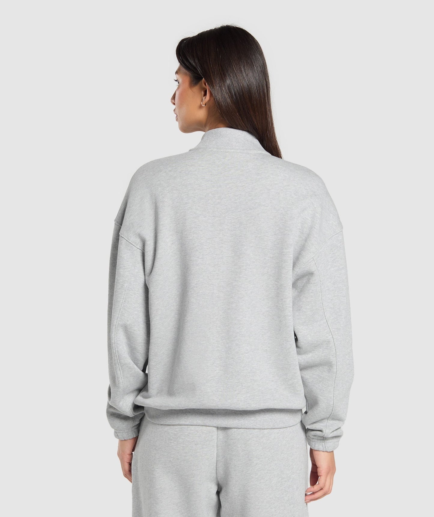 Gymshark Rest Day Sweats 2.0 1/4 Zip Pullover - Light Grey Core Marl