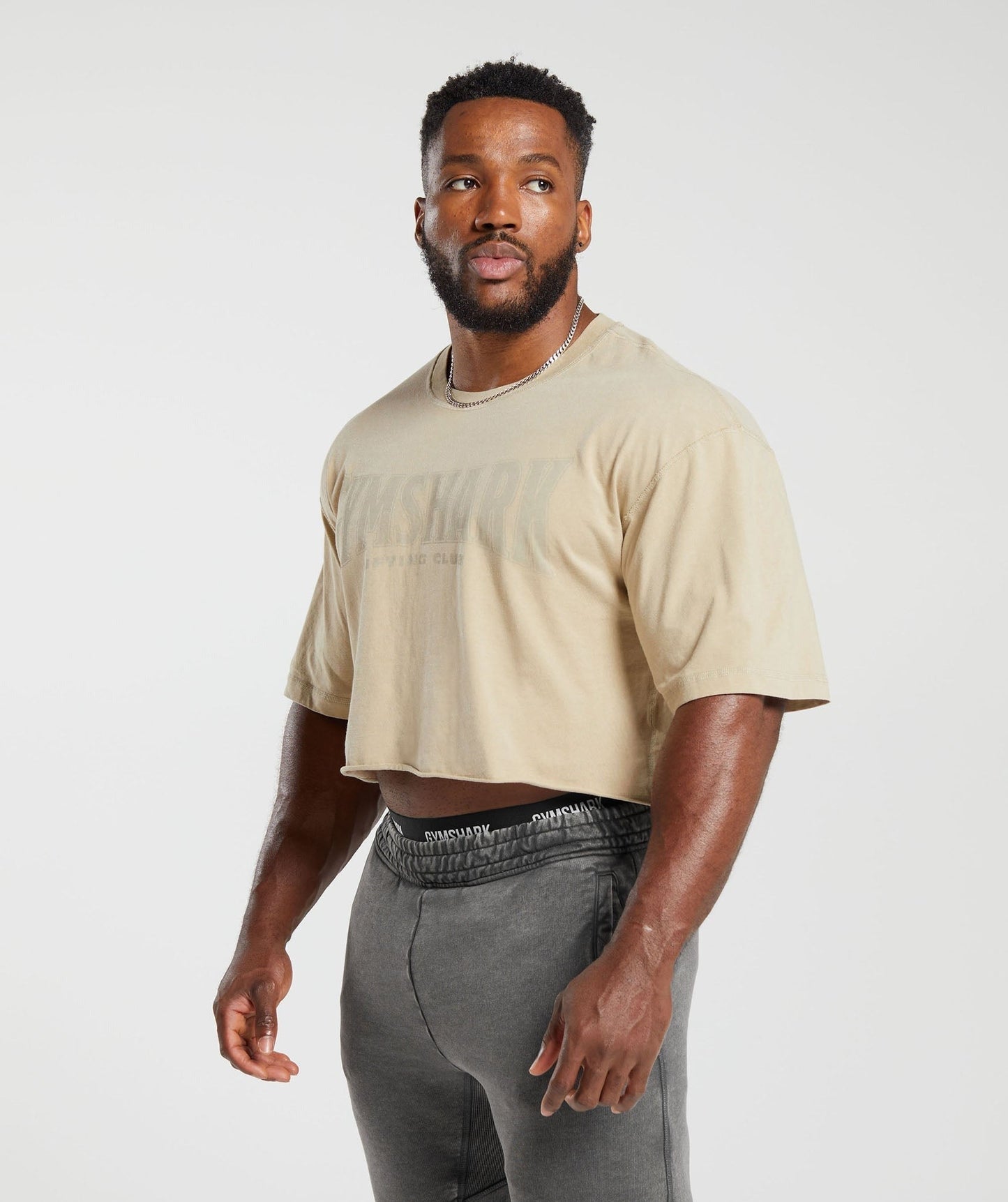 Gymshark Heritage Washed Crop T-Shirt - Desert Beige