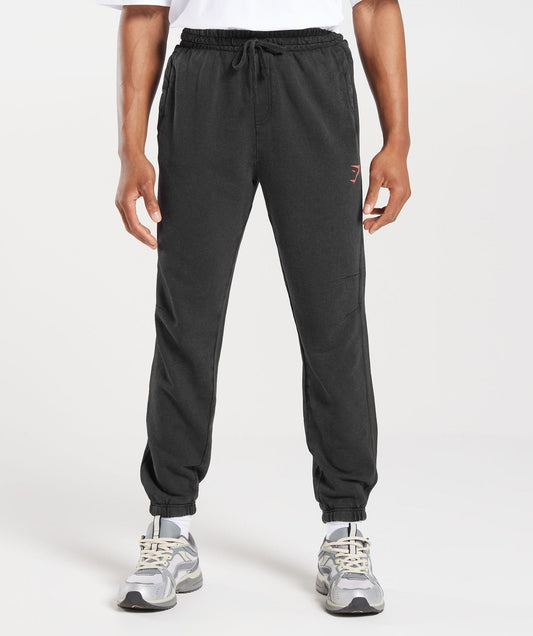 Gymshark Collegiate Joggers - Black/Acid Wash