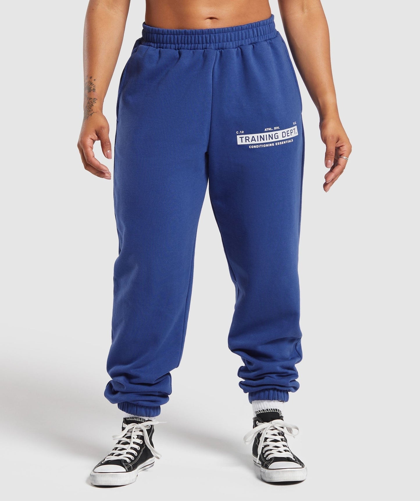 Gymshark Training Department Graphic Oversized Joggers - Wave Blue
