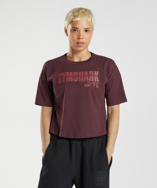 Gymshark GS10 Year Midi Top - Baked Maroon