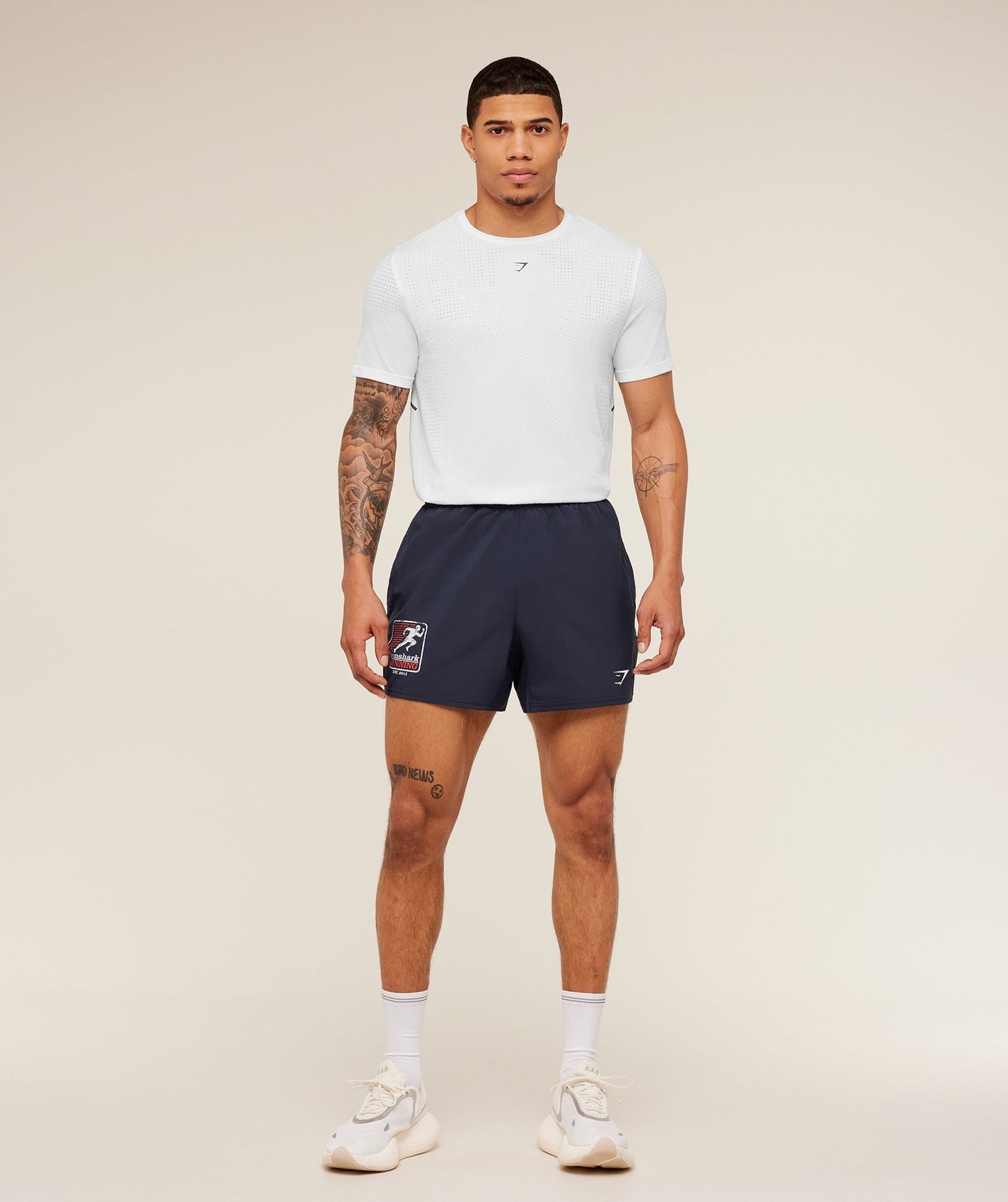 Gymshark Run Club Graphic Shorts - Heavy Blue