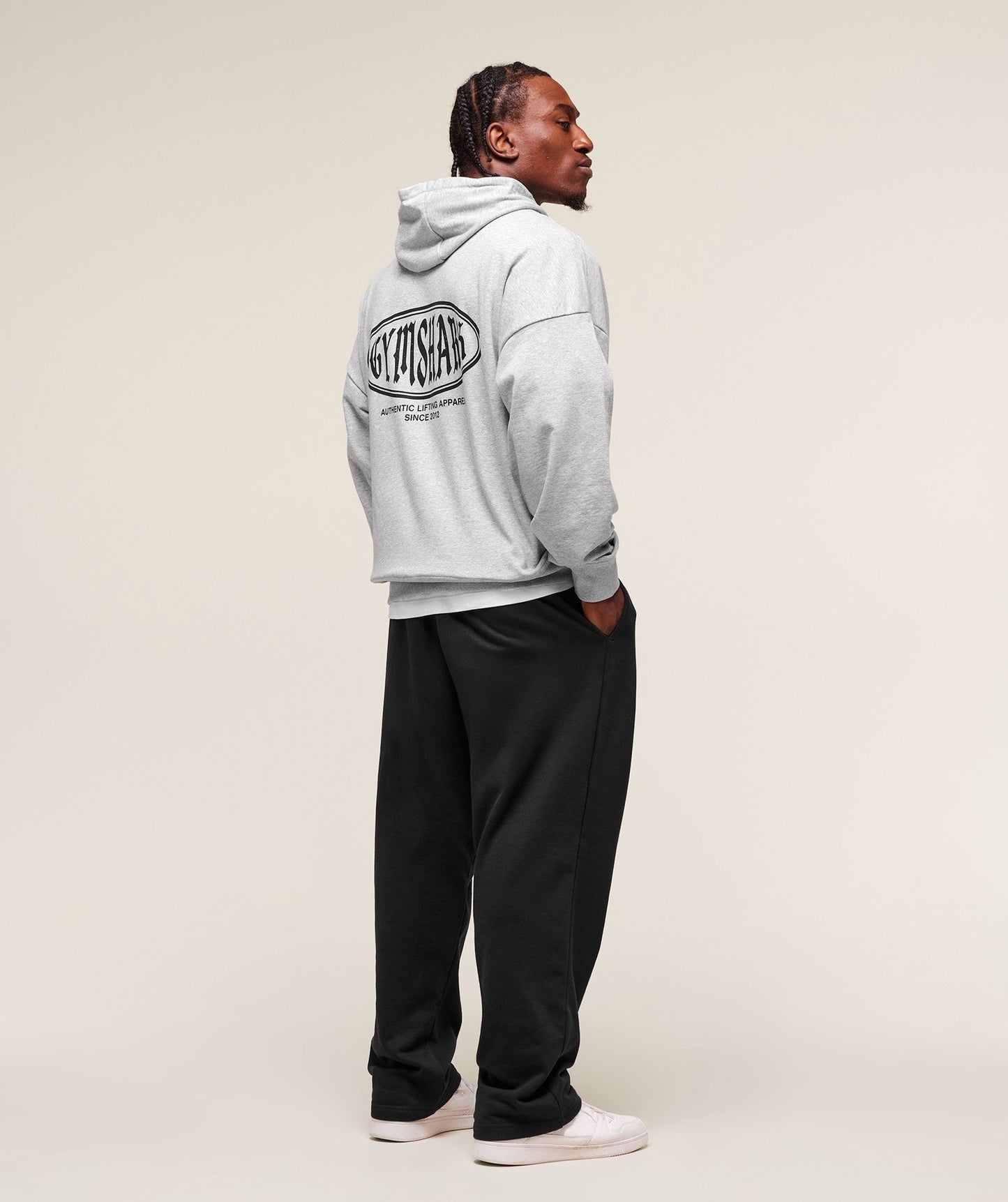 Gymshark Authentic Lifting Apparel Hoodie - Light Grey Core Marl