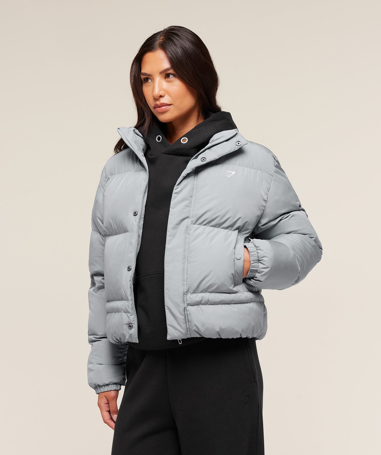 Gymshark Puffer Jacket - Denim Grey