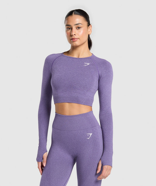 Gymshark Vital Crop Top - Functional Purple/Marl