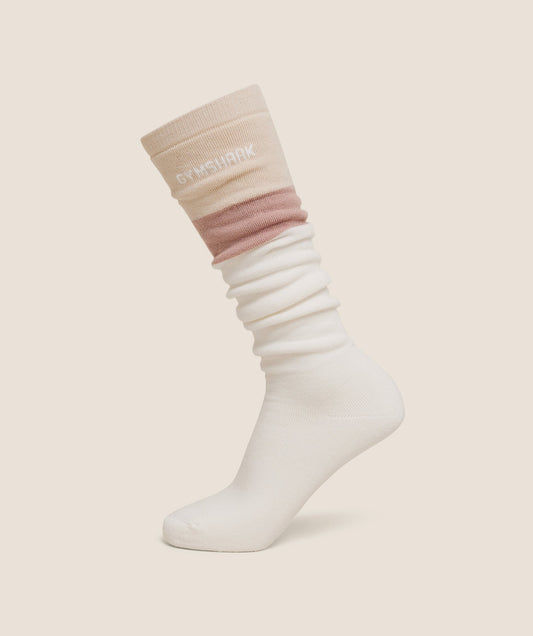 Gymshark Slouch Socks - GS Soft White
