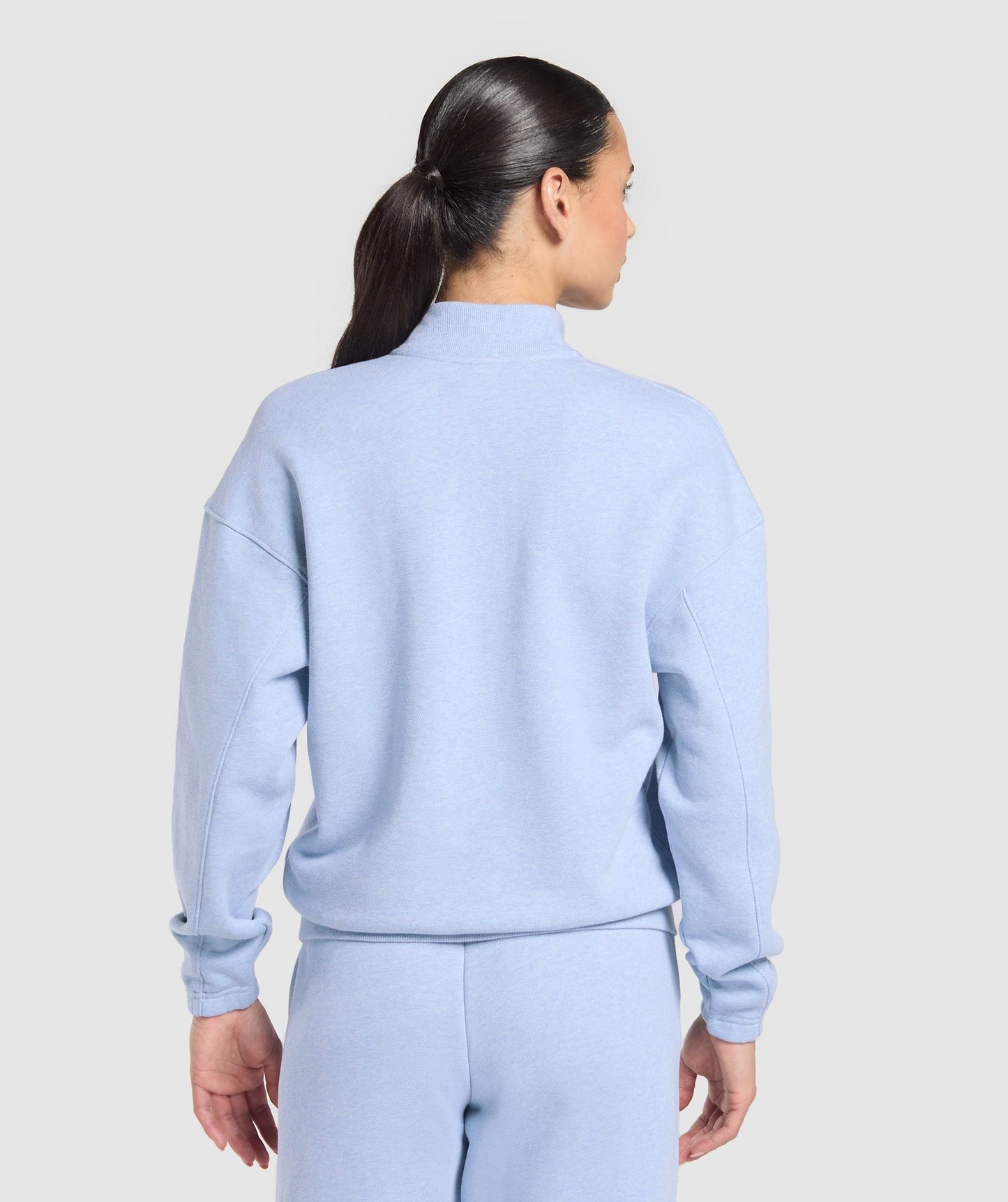 Gymshark Rest Day Sweats 2.0 1/4 Zip Pullover - Blue Marl