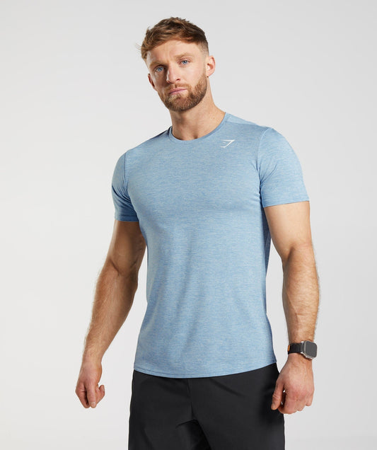 Gymshark Arrival Marl T-Shirt - Ozone Blue/Skyline Blue Marl