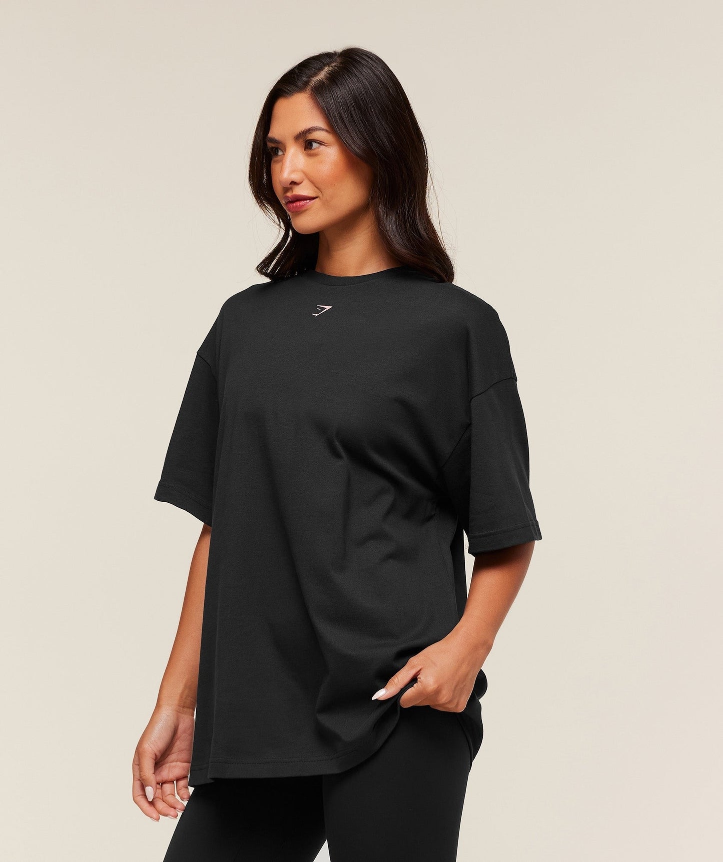 Gymshark Prayer Hands Graphic Oversized T-Shirt - Black