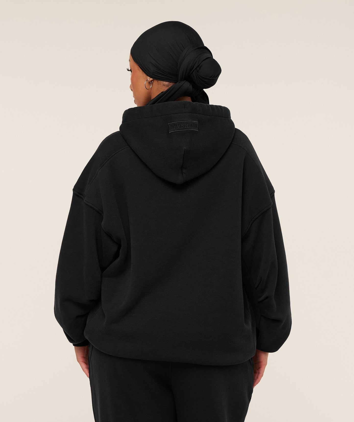 Gymshark Pump Cover Structured Fleece Hoodie - Black/Wash