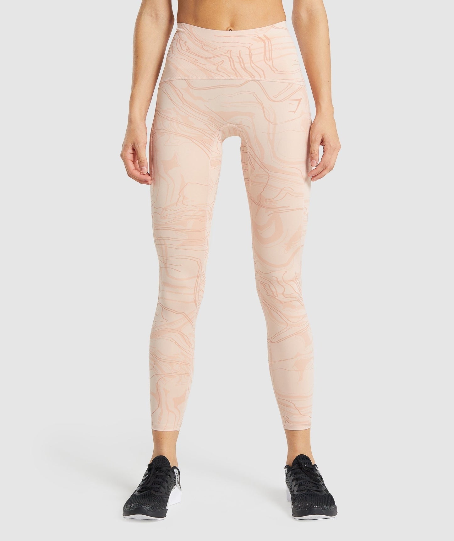Gymshark GS Power Support Leggings - Light Pink Print