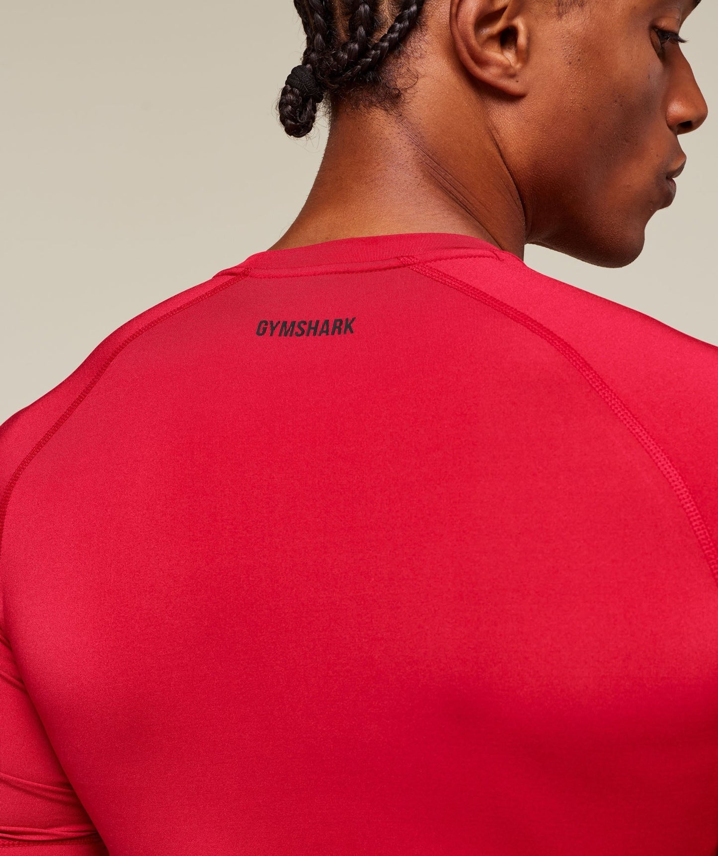 Gymshark Element Baselayer T-Shirt - Carmine Red/Black