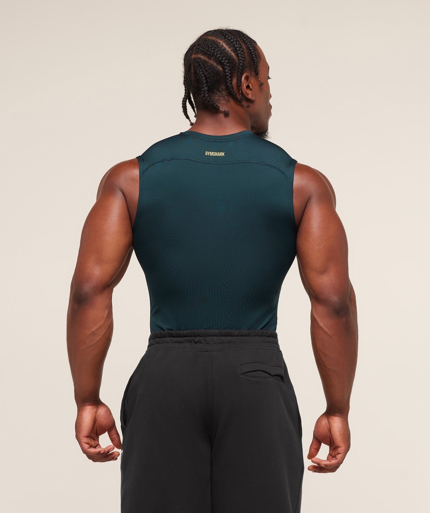 Gymshark Element Tank - Deep Petrol Blue/Sorbet Yellow