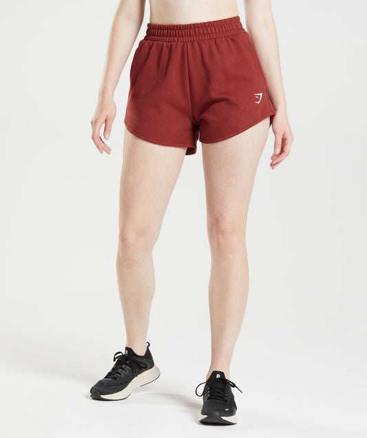 Gymshark Training Sweat Shorts - Rosewood Red