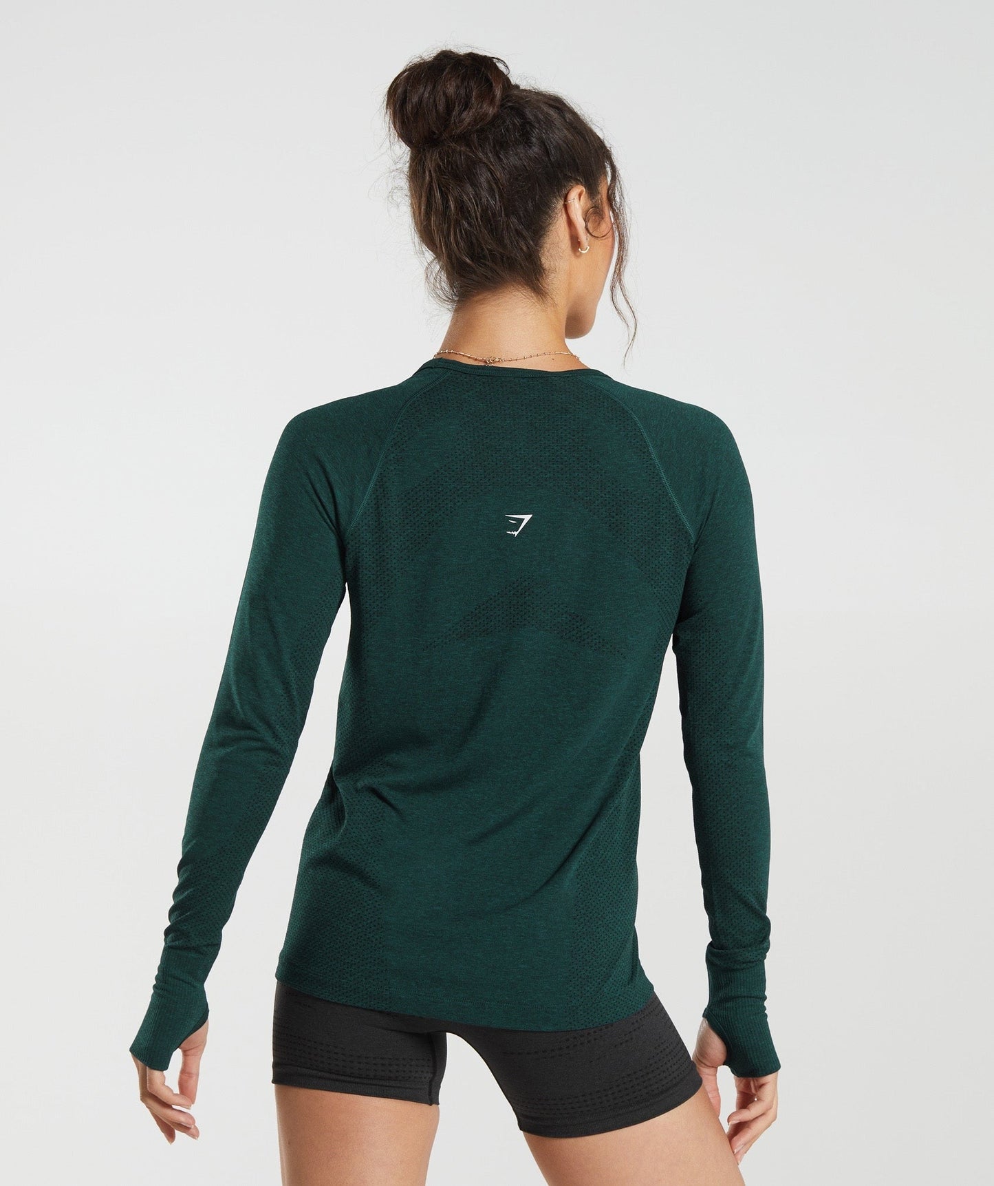 Gymshark Vital Seamless Light Long Sleeve Top - Deep Teal Marl