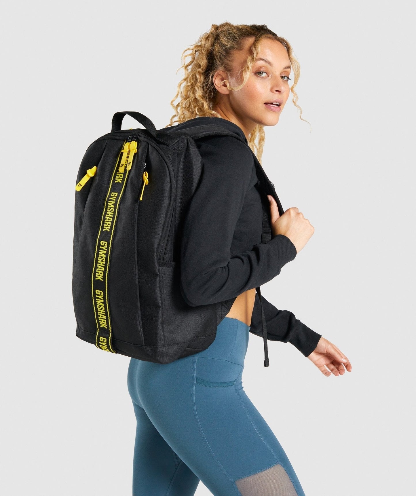 Gymshark Taped Logo Backpack - Yellow