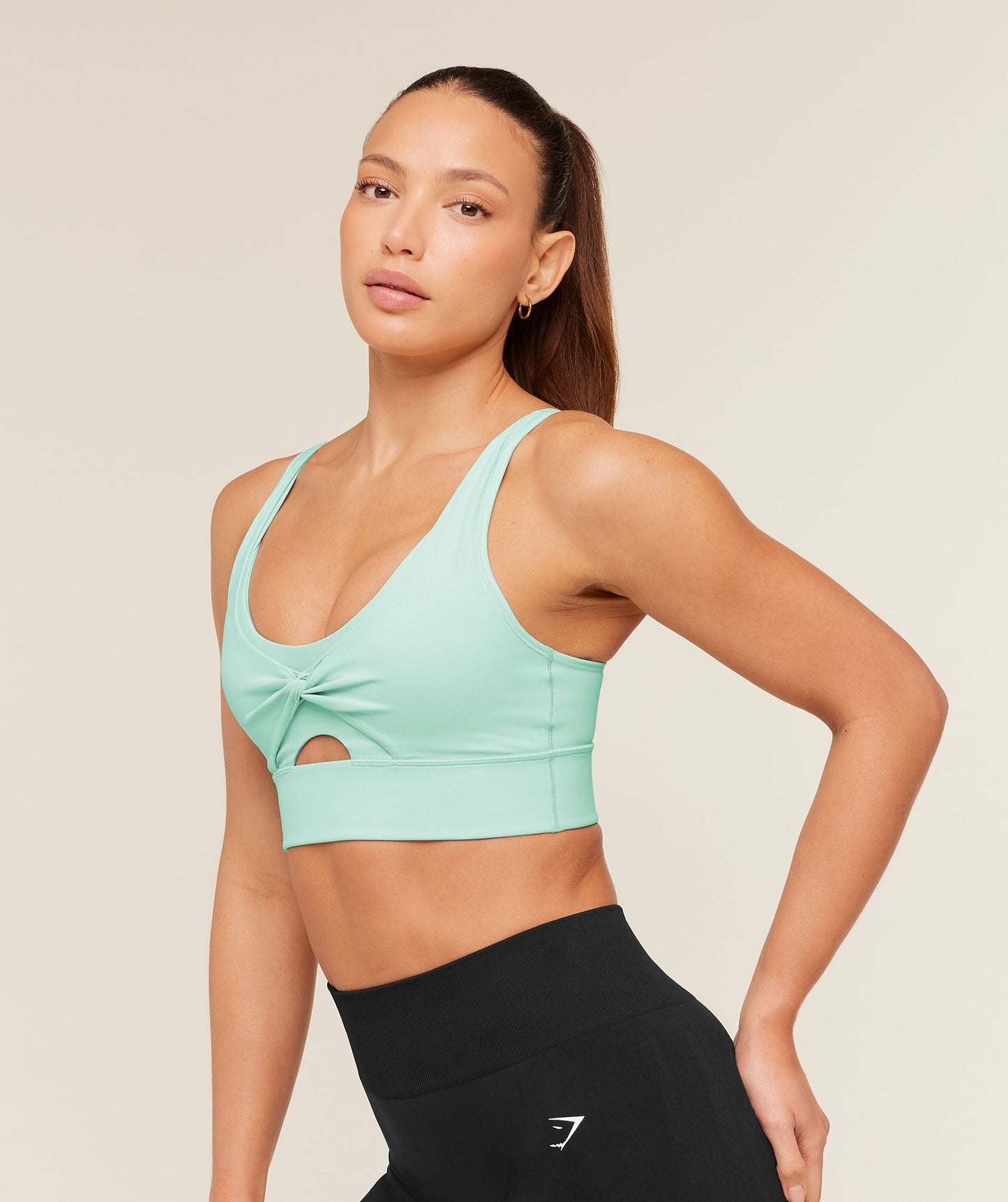Gymshark Twist Front Sports Bra - Pop Turquoise