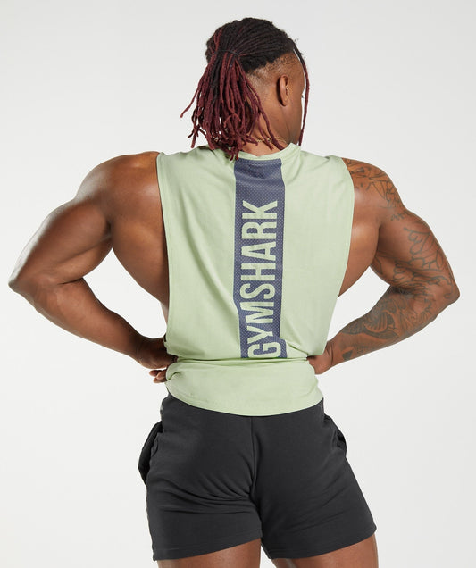 Gymshark Bold Drop Arm Tank - Flora Green