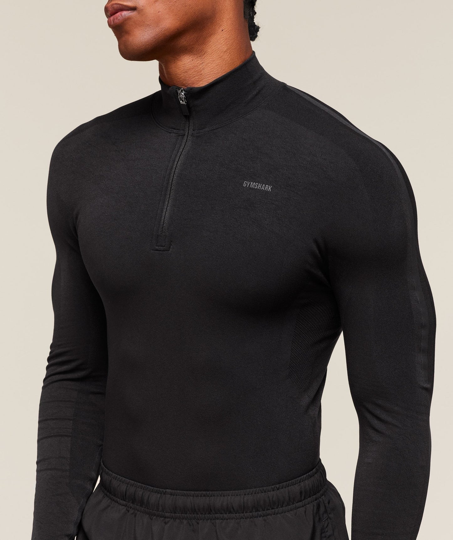 Gymshark everywear Warp Knit 1/4 Zip - Black