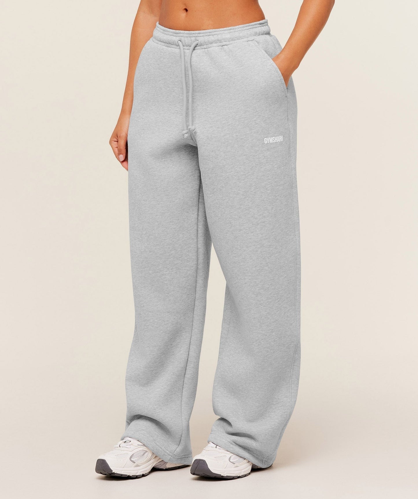 Gymshark Cosy Luxe Straight Leg Short Joggers - Bros Soft Grey Marl