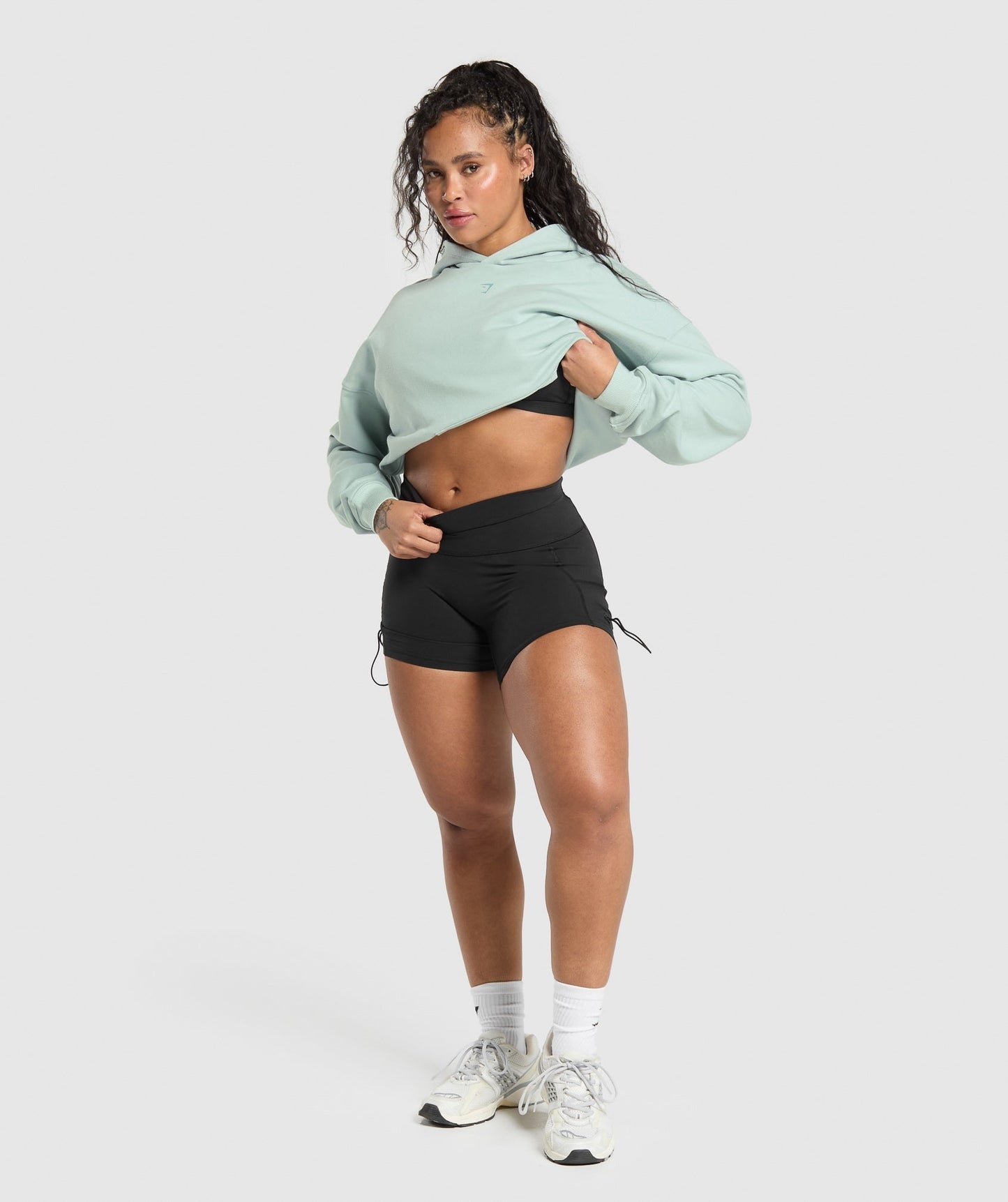 Gymshark Back Gains Graphic Hoodie - Morning Blue
