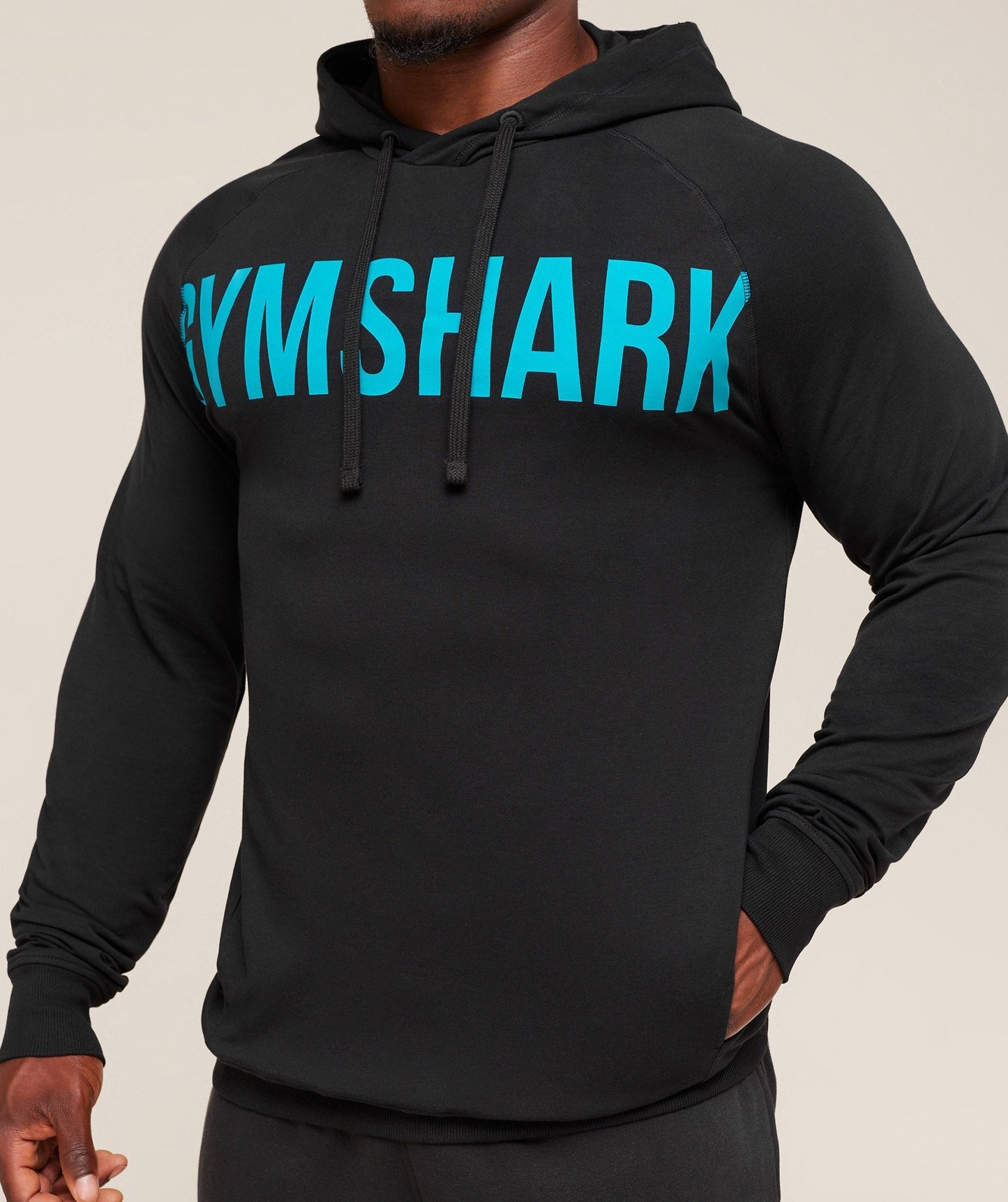 Gymshark Prime Hoodie - Black/Brand Blue