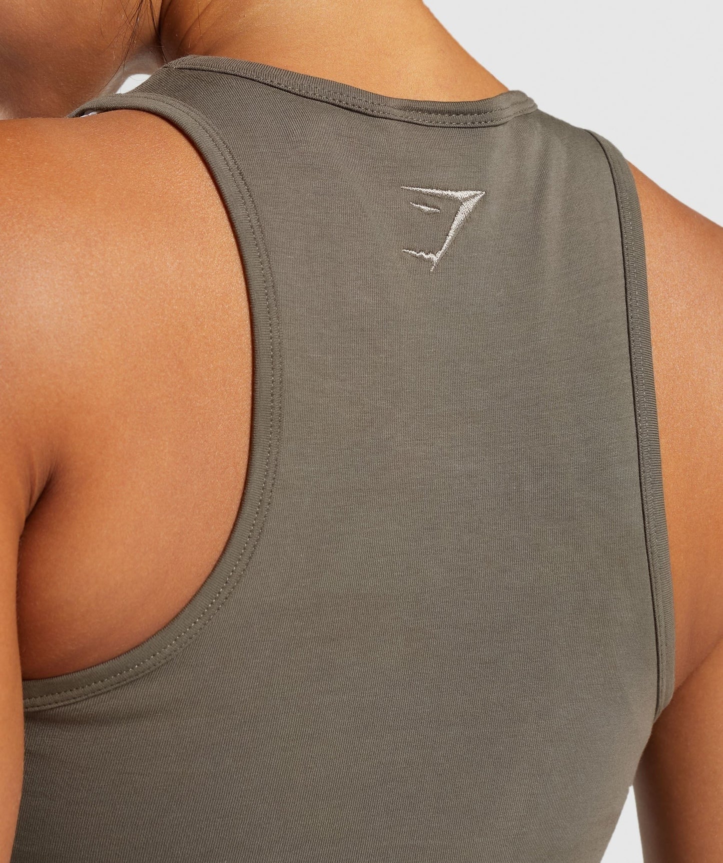 Gymshark Block Crop Tank - Camo Brown