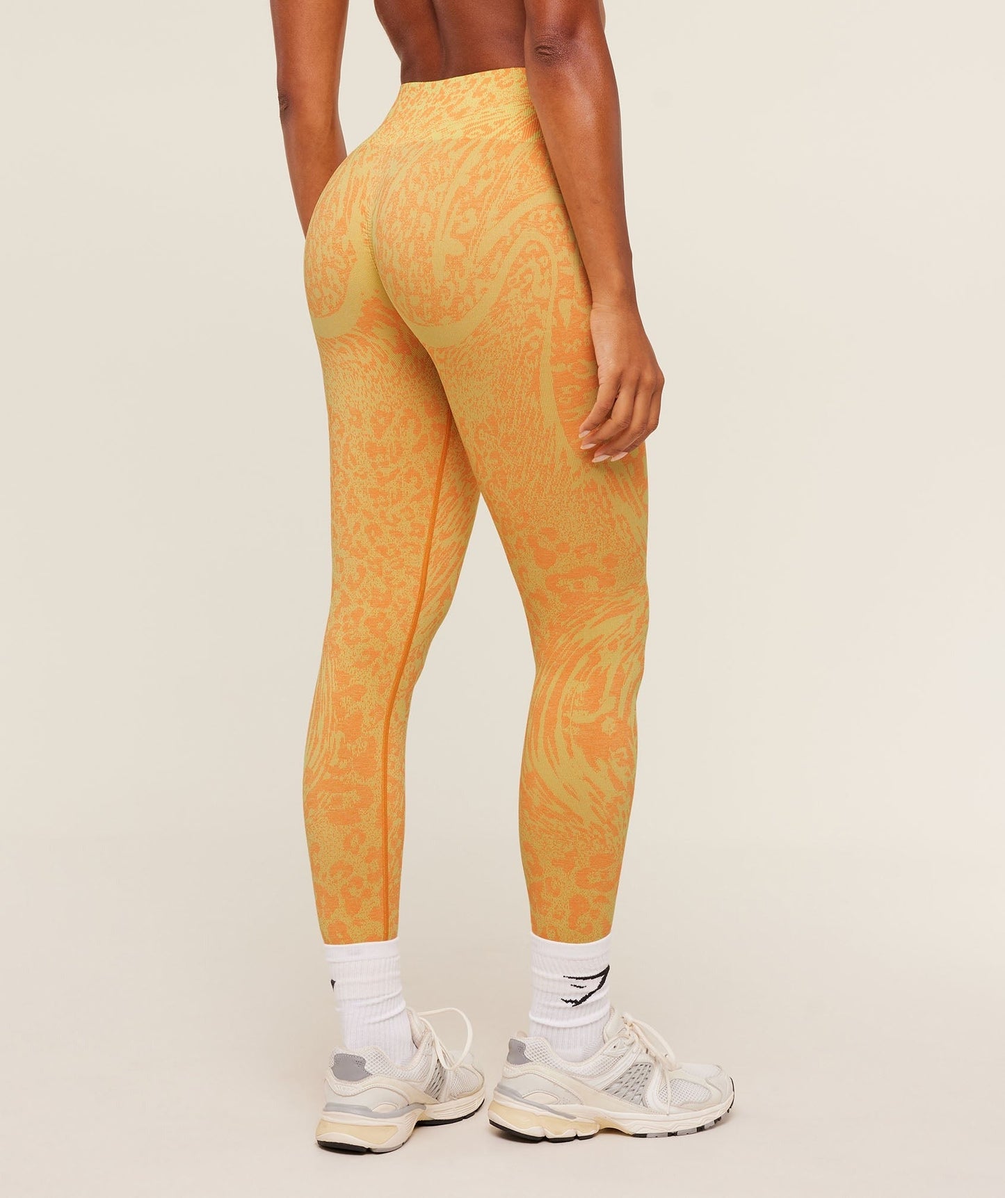 Gymshark Adapt Animal X Whitney Leggings - Sorbet Yellow / Dayglow Peach