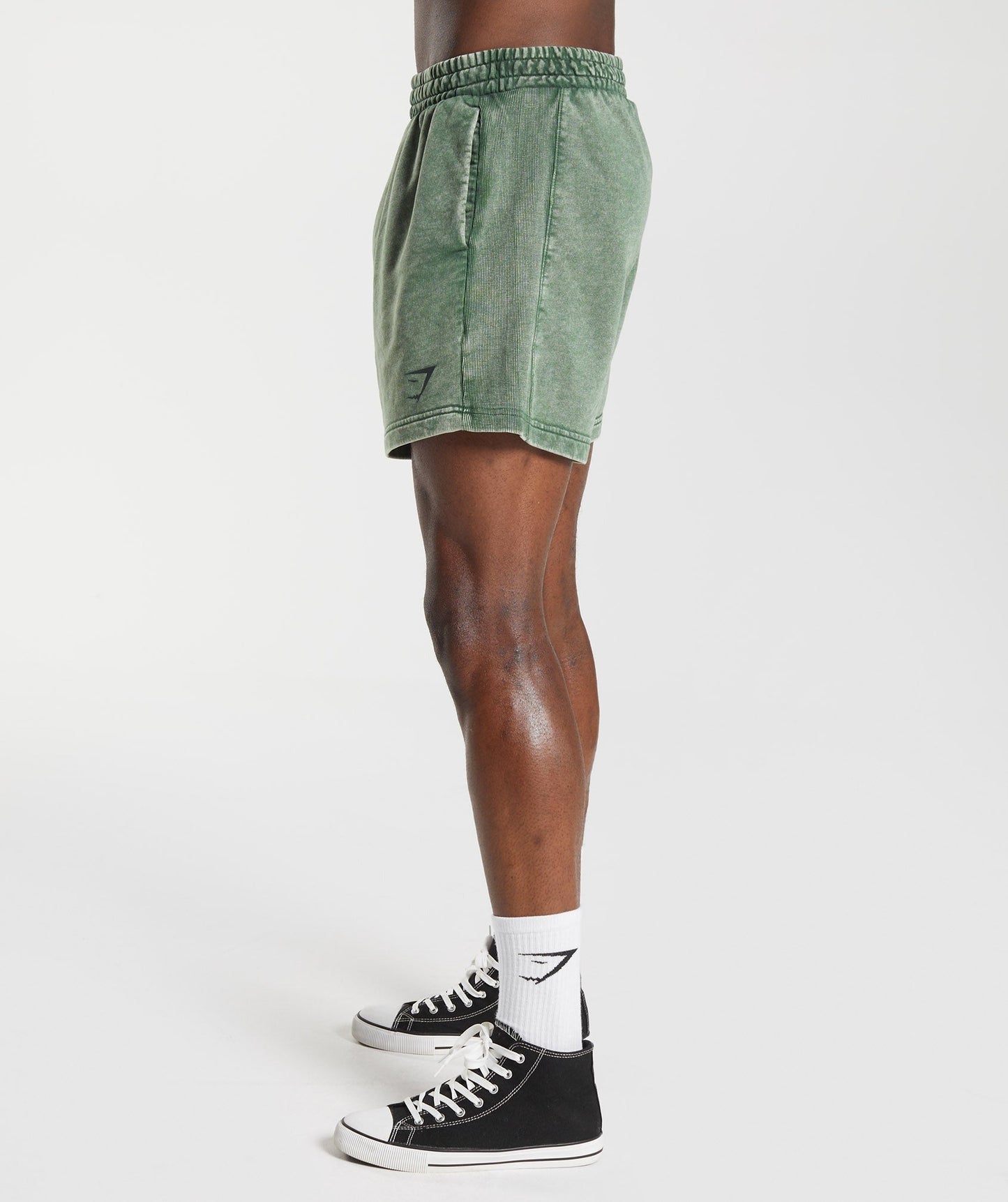 Gymshark Power Washed 5" Shorts - Iguana Green