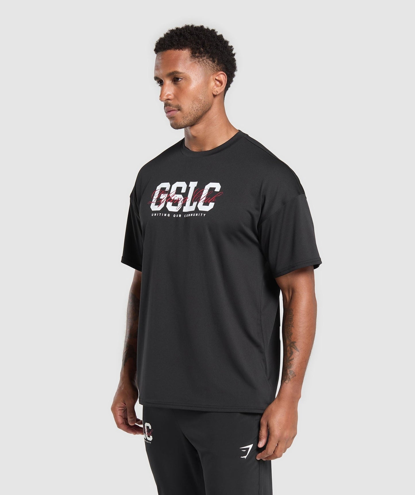Gymshark Script Graphic T-Shirt - Black