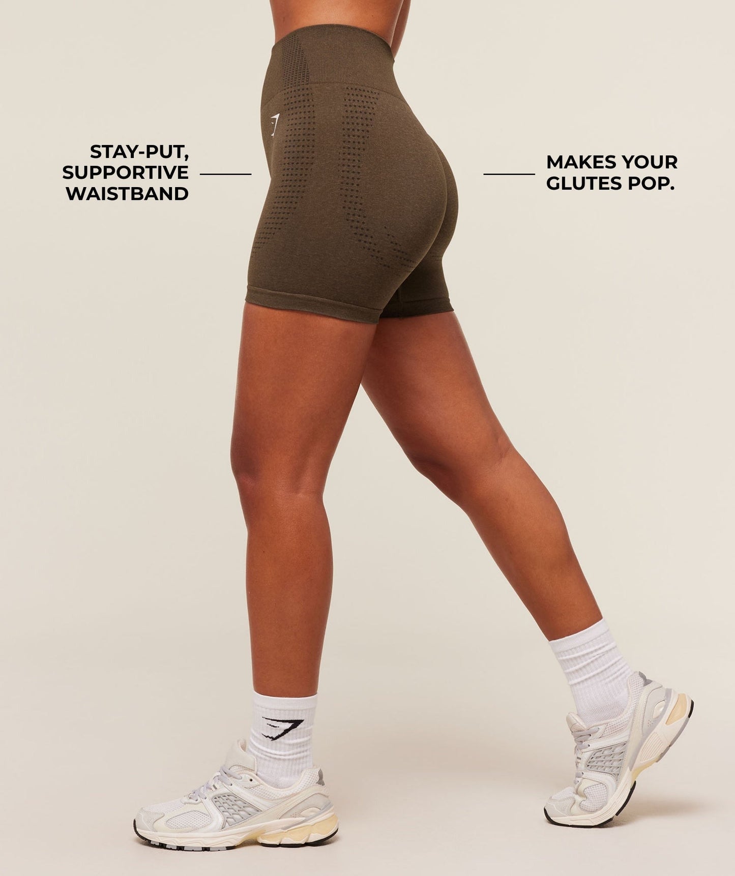 Gymshark Vital Soft Shorts - Espresso Marl